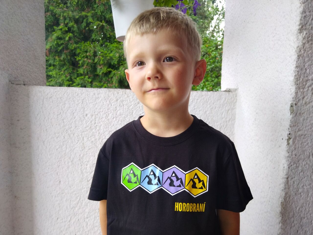 Triko černé bavlněné DĚTSKÉ